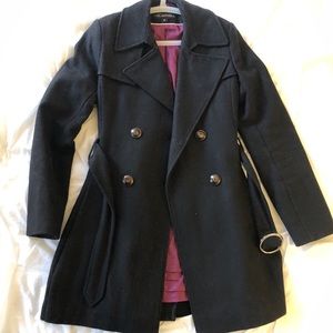 Via Spiga Black Peacoat - Size 6